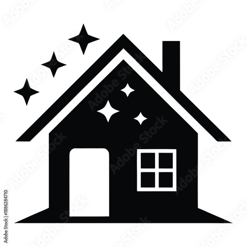 spotless home vector icon on white background