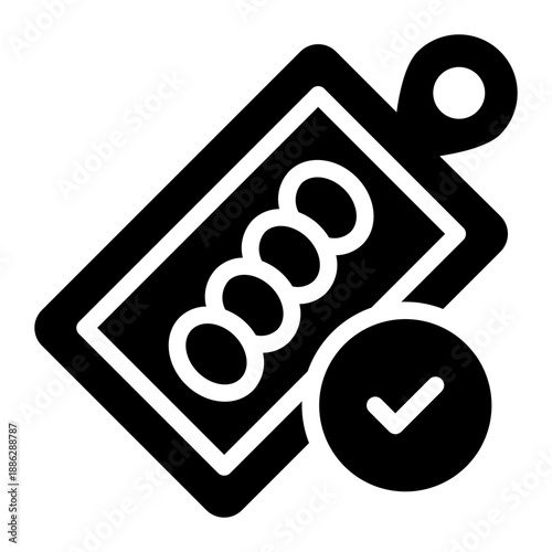 chopping board glyph icon