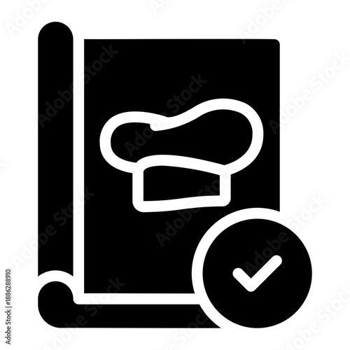recipe book glyph icon