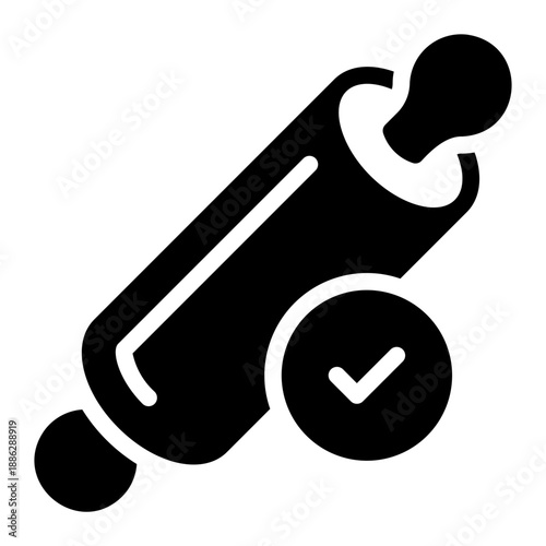 rolling pin glyph icon