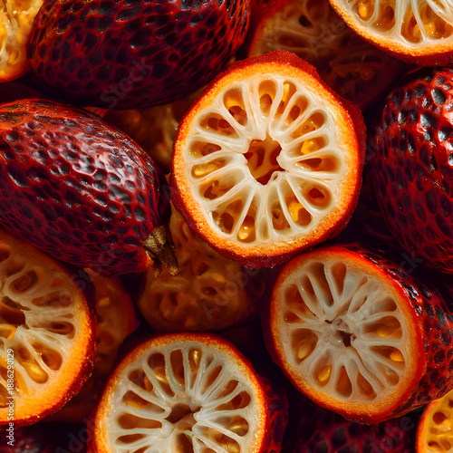 Dried Citrus Fruit Slices Texture Background