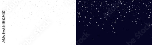Tableau sur toile Heavy white flakes falling snowflakes background for dramatic winter blizzard ph