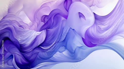 Mesmerizing fluid motion of violet and lavender waves in dynamic abstract flow