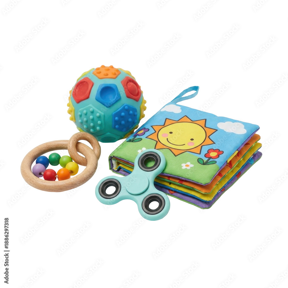 custom made wallpaper toronto digitalBaby Sensory Toys Including Rattle Ball Fabric Book and Fidget Spinner
