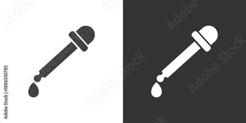 Dropper Pipette icon. Solid glyph series icon