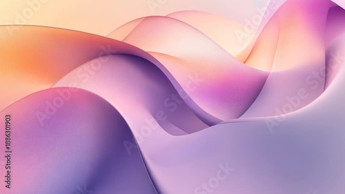 Mesmerizing flowing gradient waves in soft pastel hues abstract animation