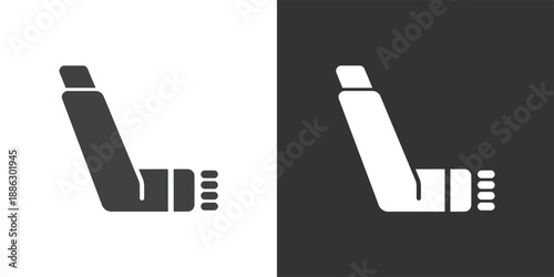 Asthma Inhaler icon. Solid glyph series icon