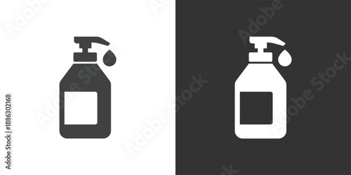 Antiseptic Bottle icon. Solid glyph series icon