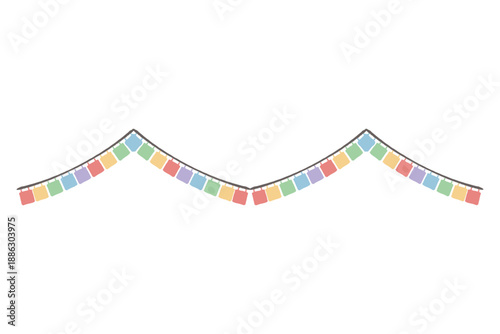 ふんわり春色 卒園・入園シリーズ｜カラフルなガーランド
Pastel Colorful Garland for Kids