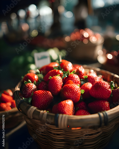 strawberries in a basket