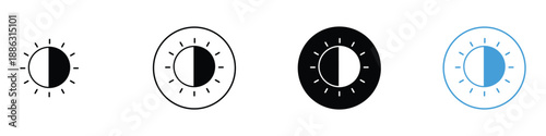 Contrast icon vector. user interface and brightness control symbol. vector illustration.
