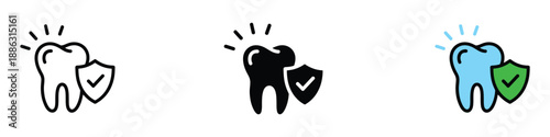 Dental Protection icon vector. Dental health, care symbol. vector illustration.