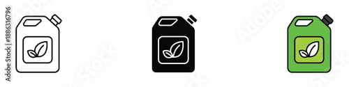 Biofuel canister icon vector. sustainable solutions symbol. vector illustration.