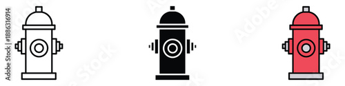 Fire hydrant icon vector. safety and emergency symbol. vector illustration.