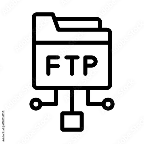 FTP Access Vector Icon