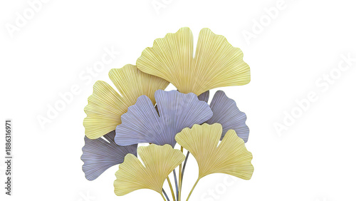 Ginkgo Leaf Arrangement in Yellow and Brown