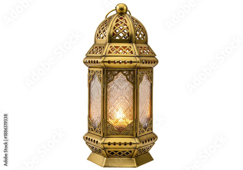 ornate golden lantern for ramadan eid mubarak decor