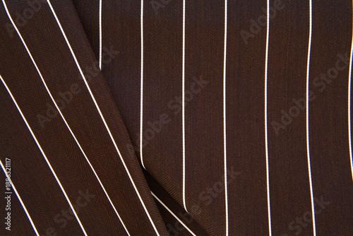 brown pinstriped fabric