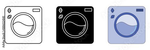 Laundry Dry Service set icon on white background