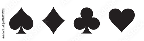 Poker card suits. Vector Illustration