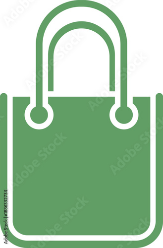 Reusable shopping bag eco friendly sustainability icon