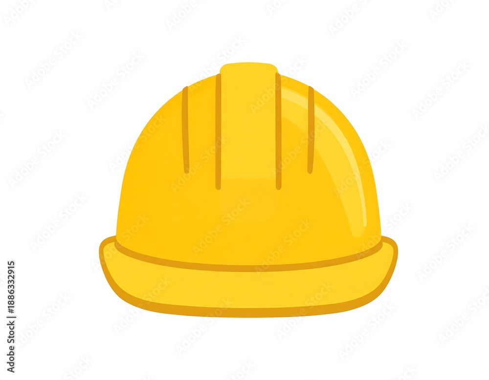 Fototapeta premium Yellow Construction Hard Hat - Safety and Protection Gear.