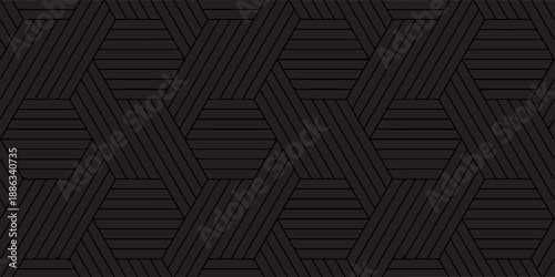 Photos Dark Geometric Pattern Background With Interlocking Hexagon Shapes