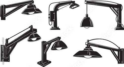 Collection of Various Desk Lamps in Black and White