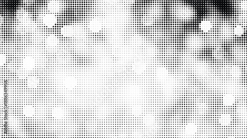 Halftone pattern with gradient dots and smooth texture transition effect