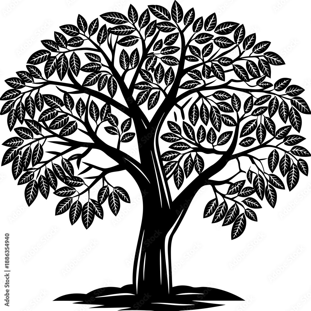 Obraz premium vector tree silhouette
