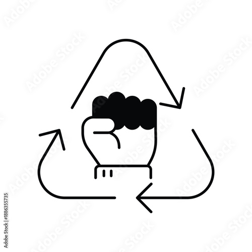 Resurgence  icon with white background vector stock illustration