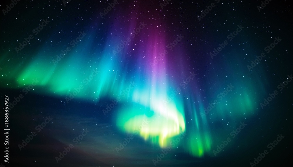 Fototapeta premium Abstract background with aurora borealis.