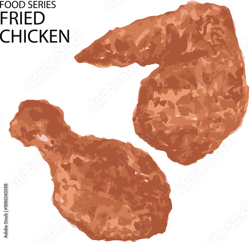 vector illustration of raw chicken wings