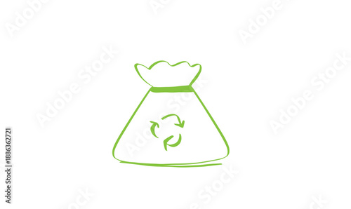 save earth day reusing recycle environment nature ecology plastic waste recycling save earth april month bag green color drawing  sustainability garbage awareness reduce  save eartg volunteer bag icon