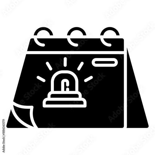 Emergency Schedule Glyph Icon