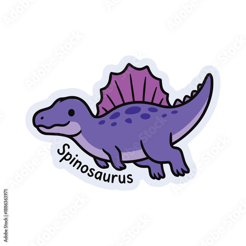 Cute spinosaurus Cartoon Dinosaur Illustration