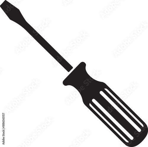 Black and White Toothbrush with Long Handle and Bristles