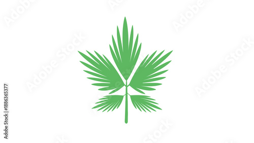 Green Cannabis Marijuana Leaf Illustration.