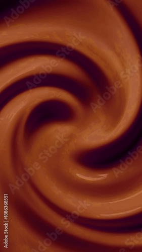 
4K portrait video of a chocolate milk swirl texture. A soft abstract background for promos, motion videos, or concept videos. Can also be used to promote food and beverage products on social media.