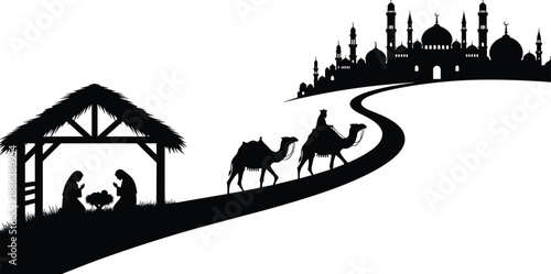 Black and White Vector Illustration of Women Underwear Sets and Lingerie Hanging on a Clothesline with Clothespins Isolated Silhouette Flat Graphic Design Art