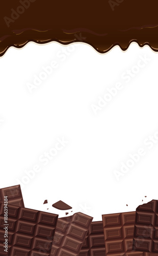 とろけるチョコと板チョコフレーム_縦