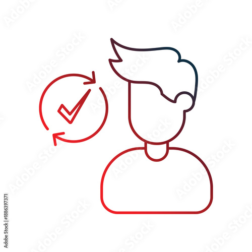 Influencer  icon with white background vector stock illustration