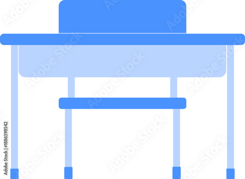 학교 교육 수업 파란색 아이콘 심볼