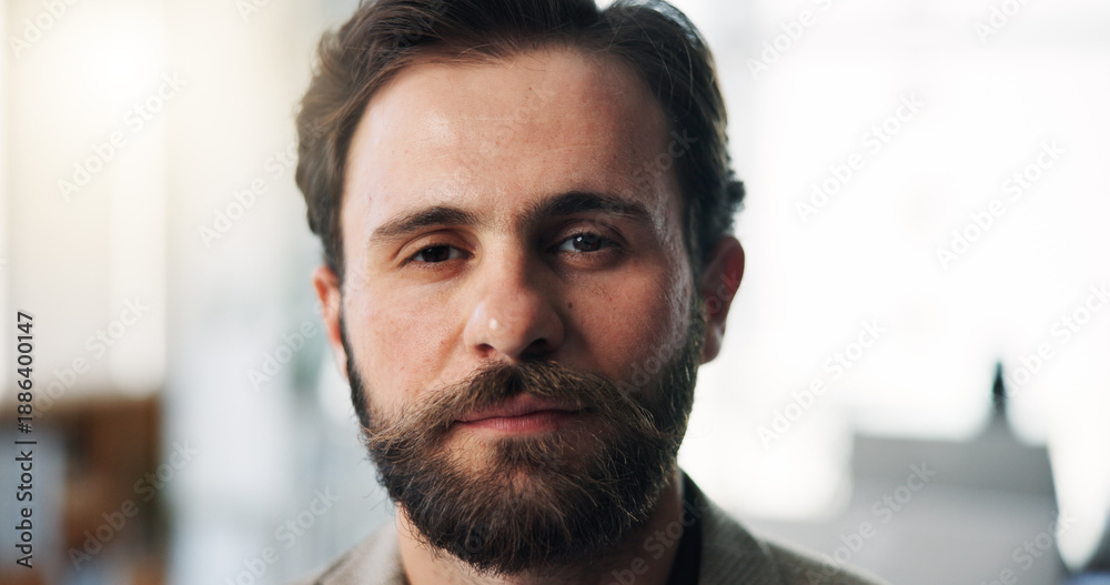 Obraz premium Portrait, business and man as lawyer in office with career pride, about us and legal consultant. Male person, attorney and confident with ambition, government service and representative for justice