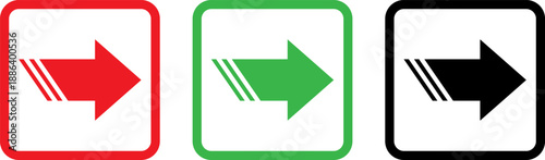 Colorful arrow direction signs