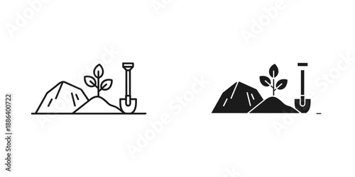 Hand holding power tool vector icon set isolated black and white illustration for construction repair and DIY projects