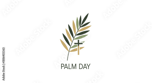Palm branch with cross for Palm Sunday.