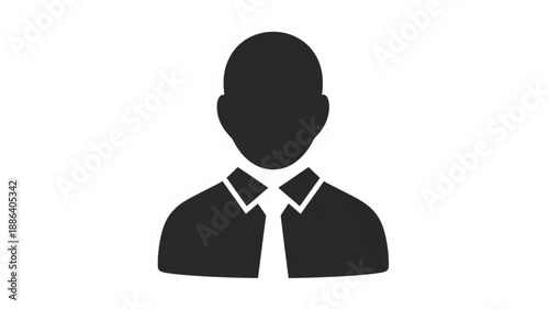 Silhouette of a man in a suit and tie.
