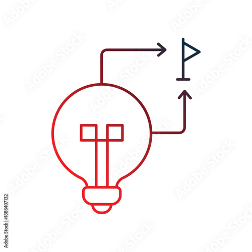 Realization  icon with white background vector stock illustration