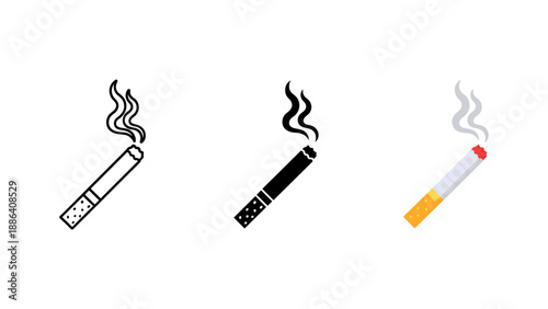 Three Different Types of Cigarettes